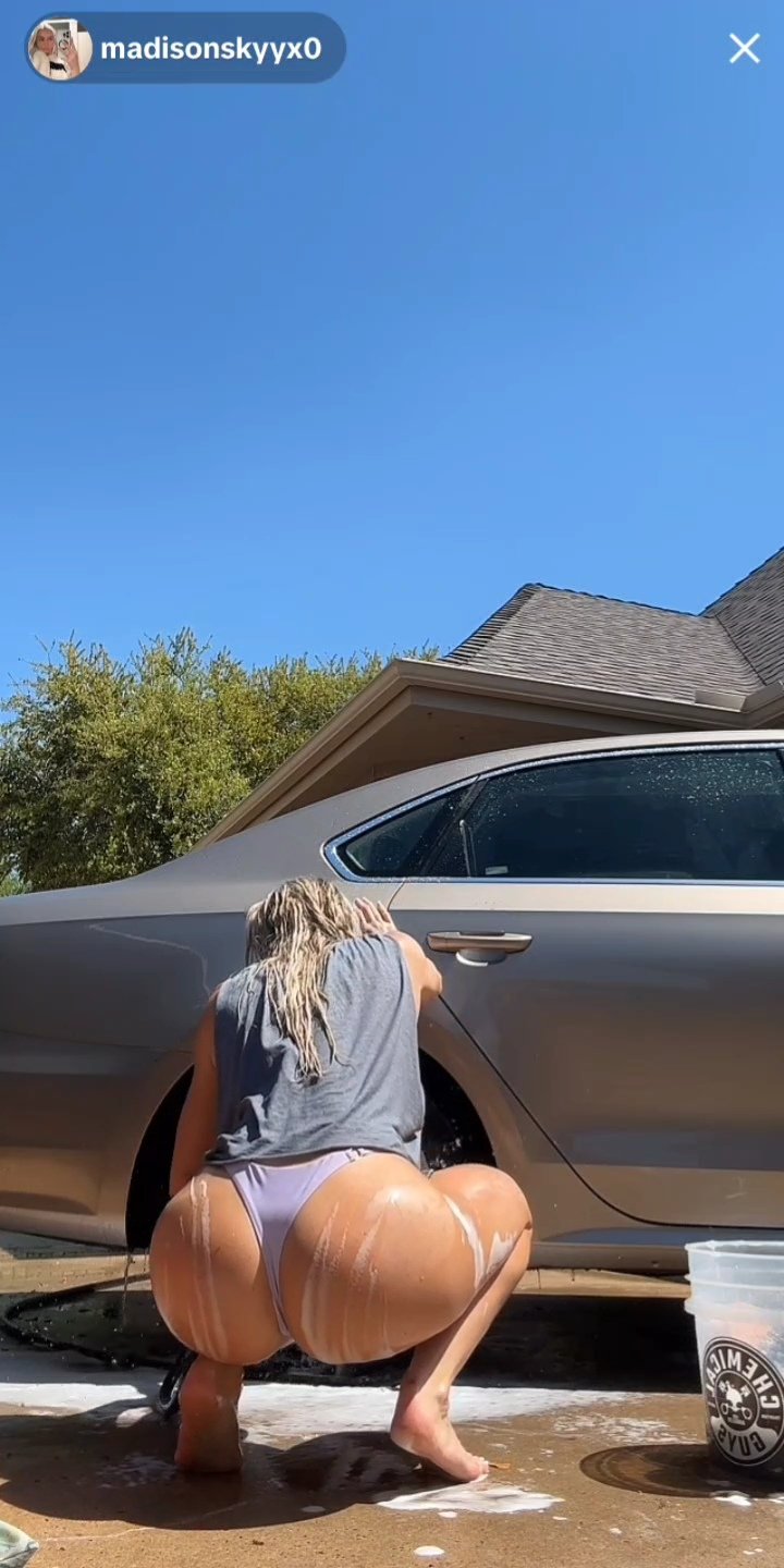 PAWG washing car in Bikini #wsh0i0oV