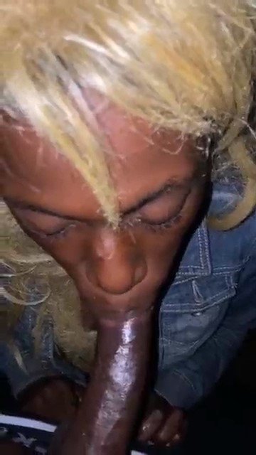 Ebony crackhead sucking dick in the alley, dude had to do a asshole check #iPR89ASL
